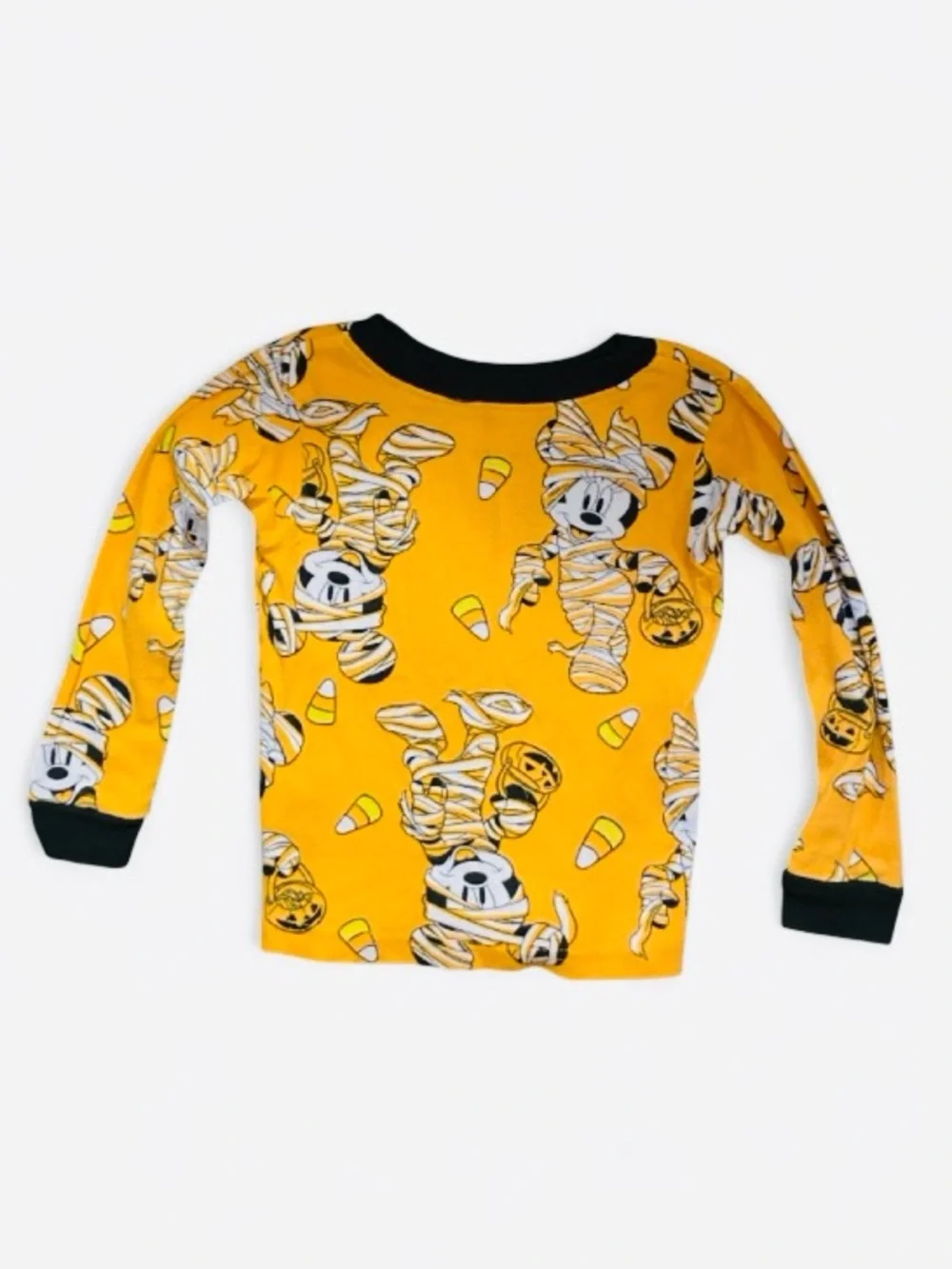 Disney Orange and Black Halloween Mummy Mickey Pajama Set